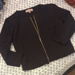 Philosophy Black Jacket with Gold Zipper